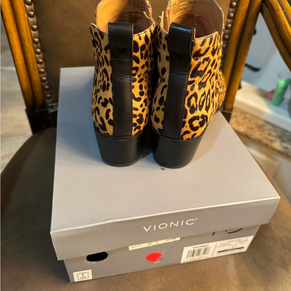 Vionic Leopard Print Ankle Boots - image 5